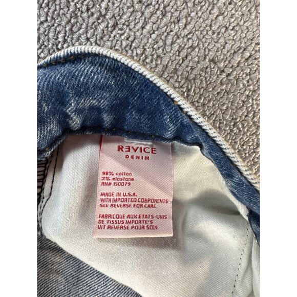 Revice Jeans V Cut Waist Straight Leg Medium Wash Blue Size 29 - Picture 6 of 12